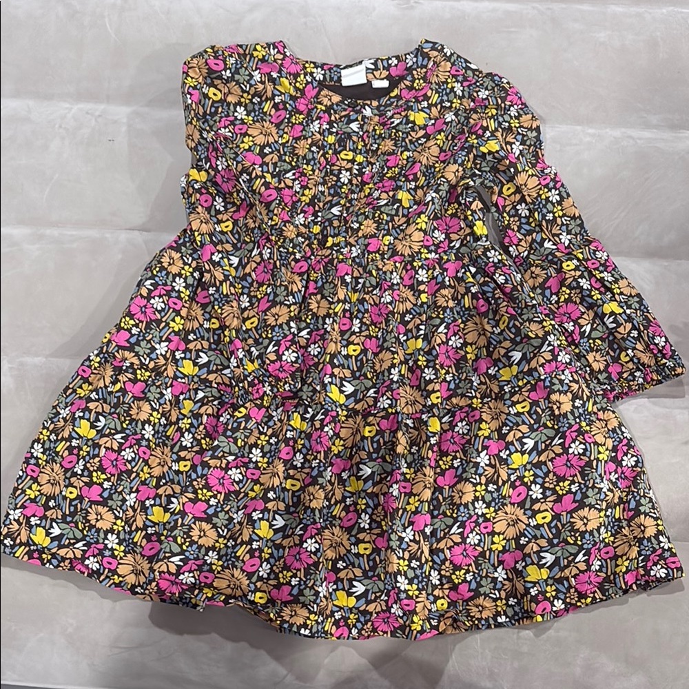 Floral Kids Dress - Pink and Yellow